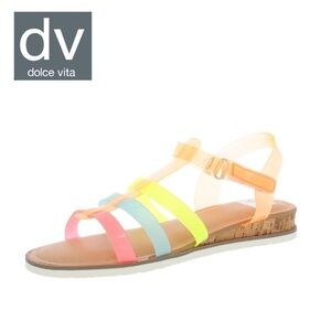 DV Dolce Vita Girls Jelly Strap Wedge Sandals